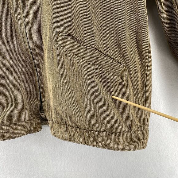 DOUBLE RRL RALPH LAUREN Jacket Mens M Barn Chore Flannel Lined Full Zip Brown - Picture 14 of 16